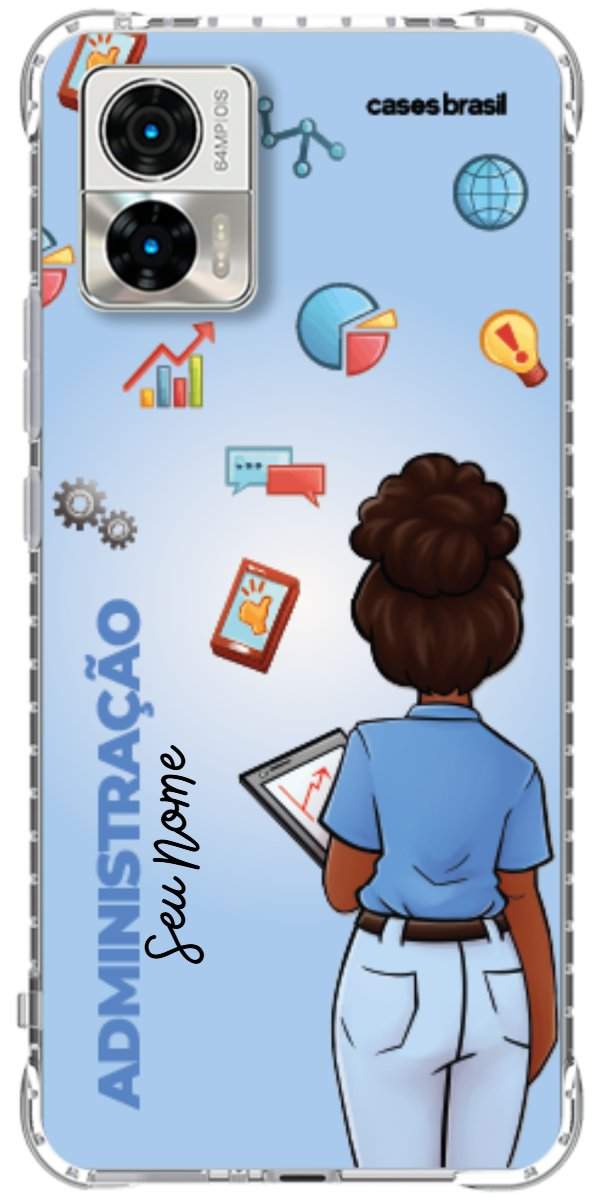 Capinha para celular Administração - Boneca Profissão Com Fundo