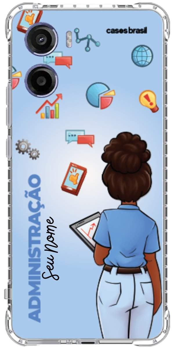 Capinha para celular Administração - Boneca Profissão Com Fundo