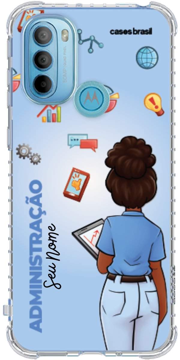 Capinha para celular Administração - Boneca Profissão Com Fundo