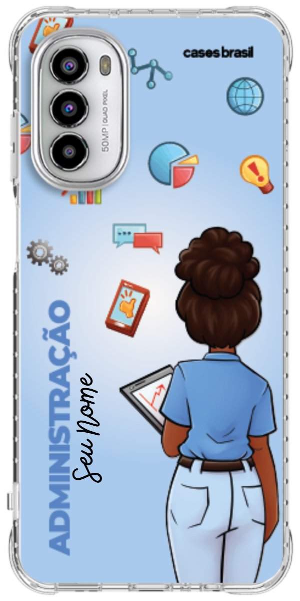 Capinha para celular Administração - Boneca Profissão Com Fundo