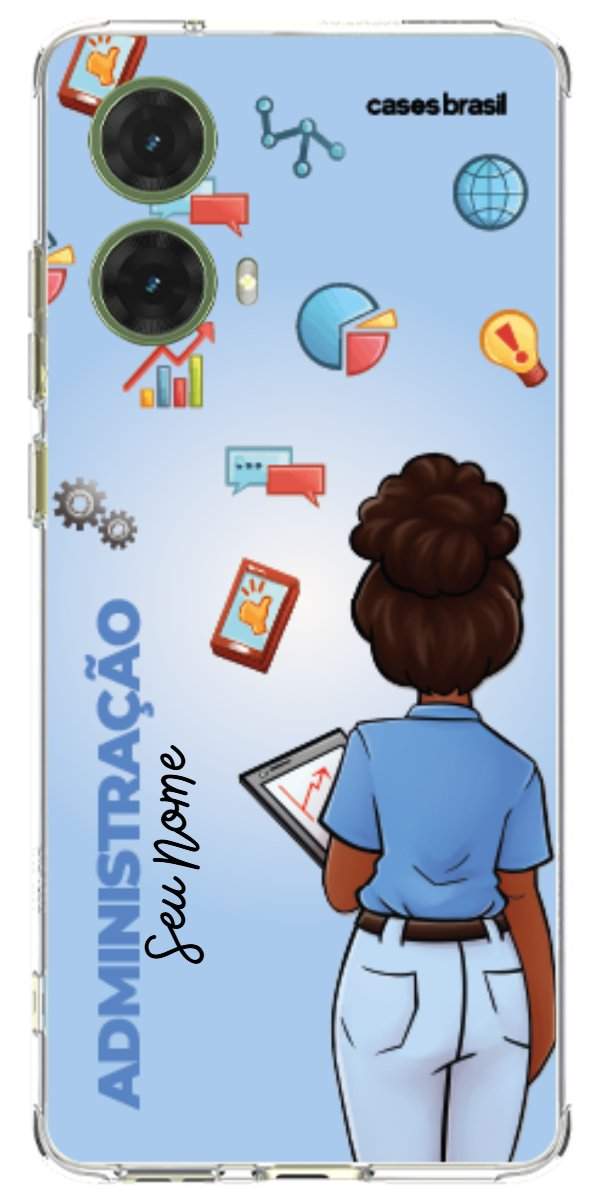 Capinha para celular Administração - Boneca Profissão Com Fundo