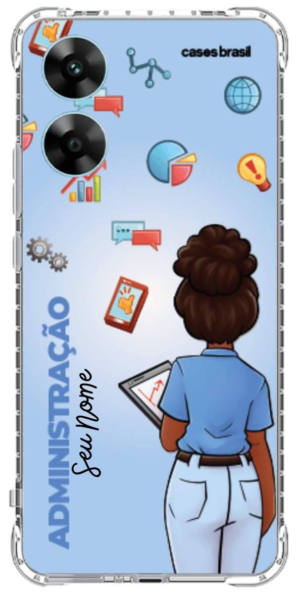 Capinha para celular Administração - Boneca Profissão Com Fundo