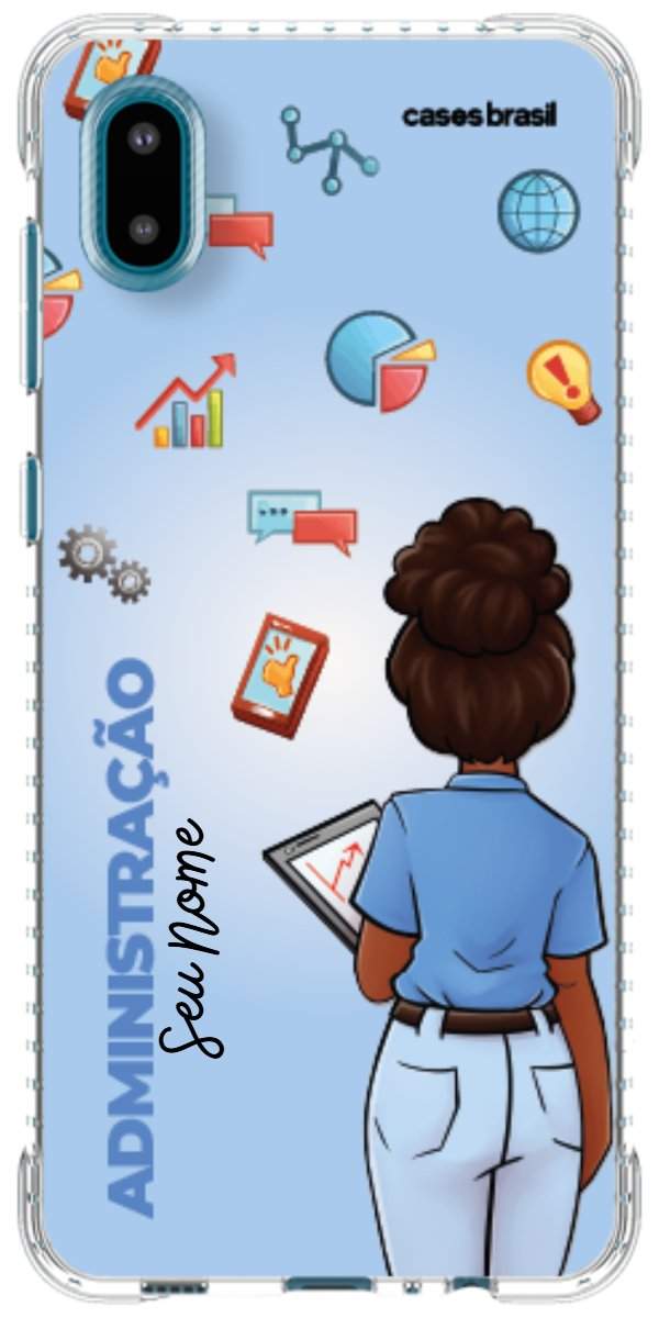 Capinha para celular Administração - Boneca Profissão Com Fundo