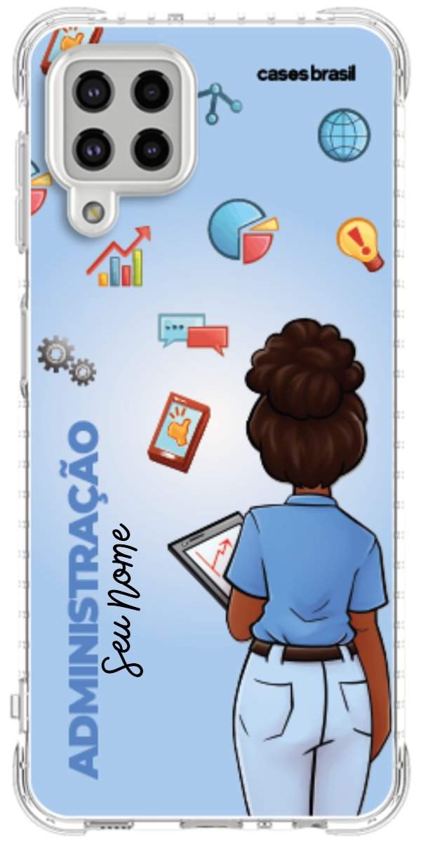 Capinha para celular Administração - Boneca Profissão Com Fundo