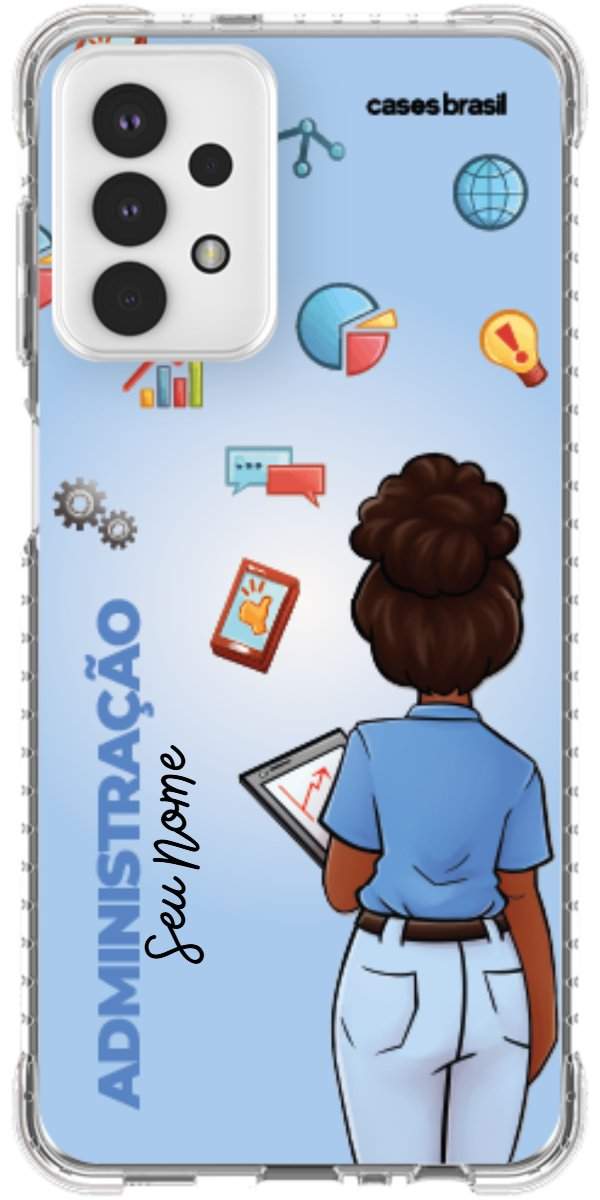 Capinha para celular Administração - Boneca Profissão Com Fundo
