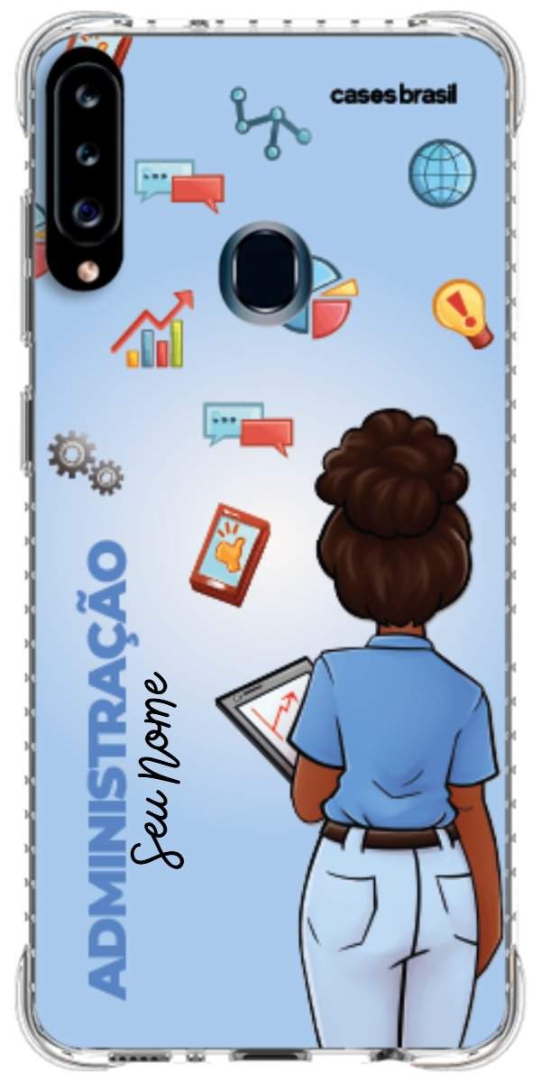 Capinha para celular Administração - Boneca Profissão Com Fundo