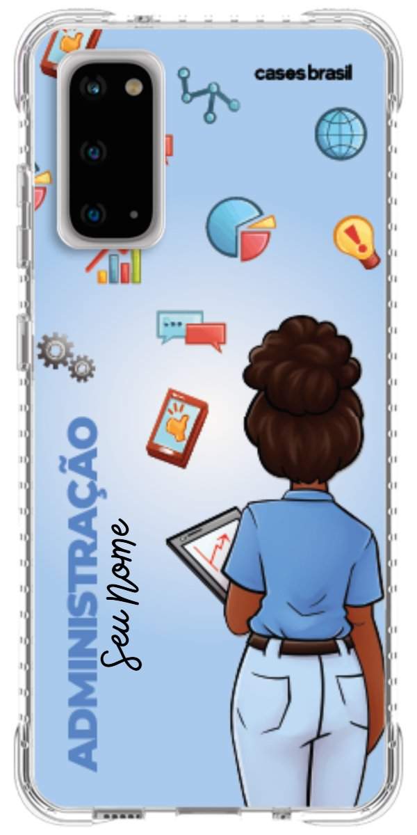 Capinha para celular Administração - Boneca Profissão Com Fundo