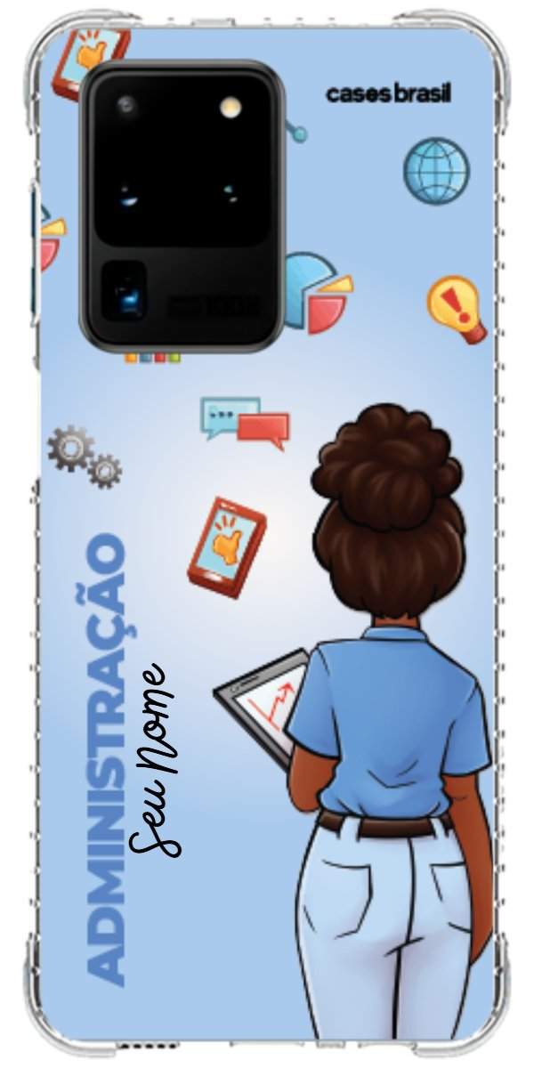 Capinha para celular Administração - Boneca Profissão Com Fundo