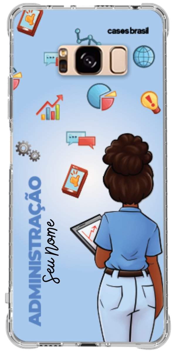 Capinha para celular Administração - Boneca Profissão Com Fundo