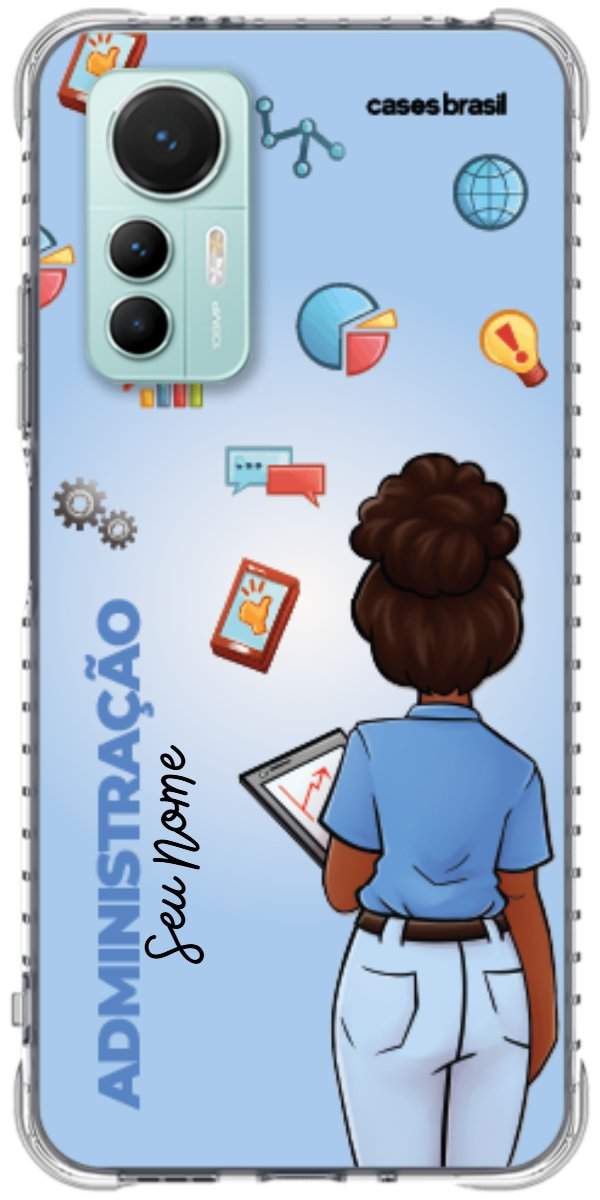 Capinha para celular Administração - Boneca Profissão Com Fundo