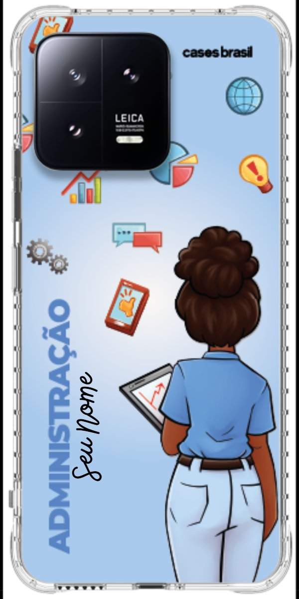 Capinha para celular Administração - Boneca Profissão Com Fundo