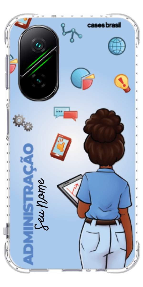 Capinha para celular Administração - Boneca Profissão Com Fundo