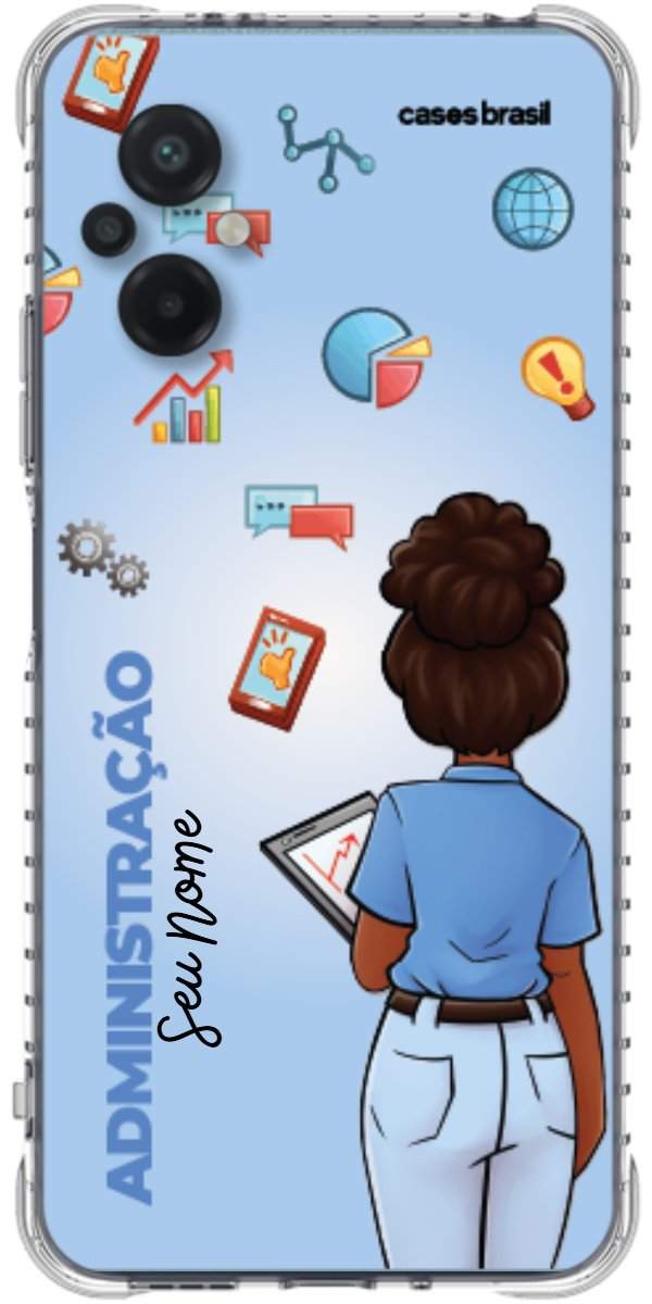 Capinha para celular Administração - Boneca Profissão Com Fundo