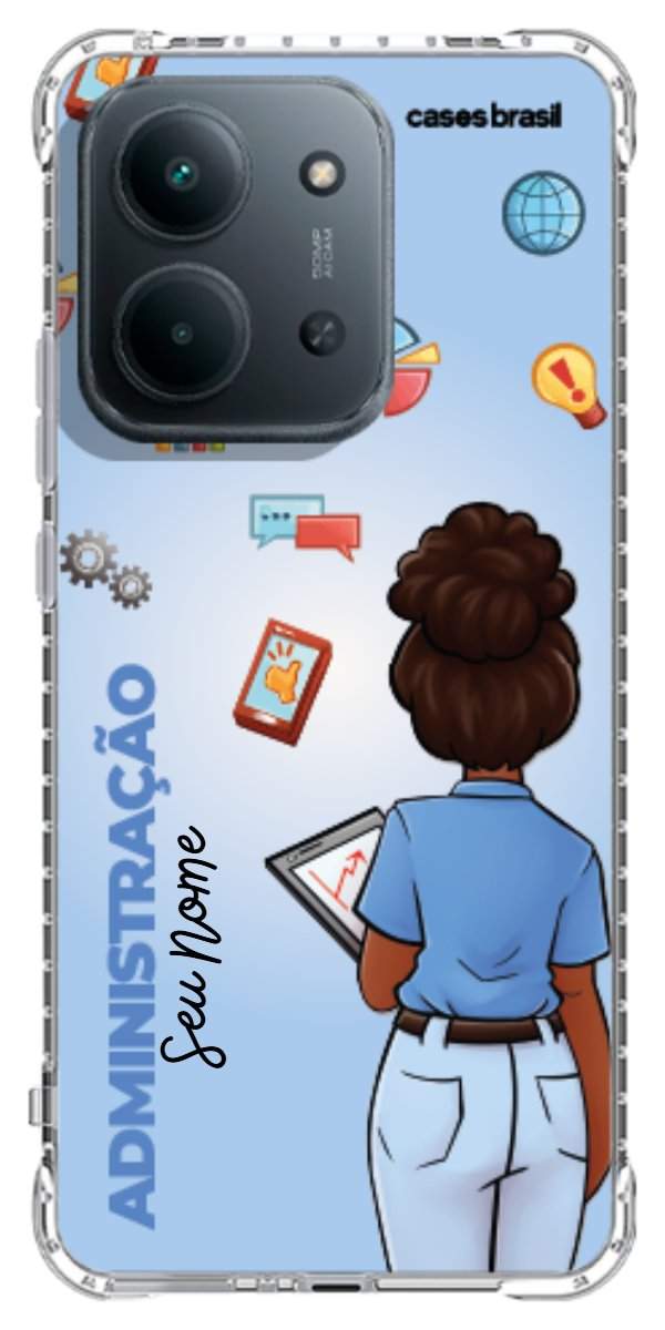 Capinha para celular Administração - Boneca Profissão Com Fundo