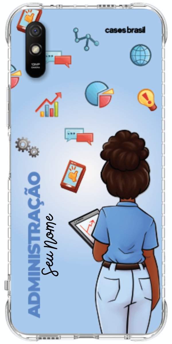 Capinha para celular Administração - Boneca Profissão Com Fundo