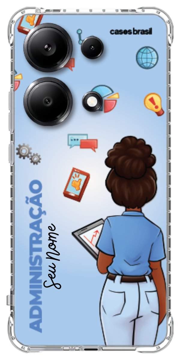Capinha para celular Administração - Boneca Profissão Com Fundo