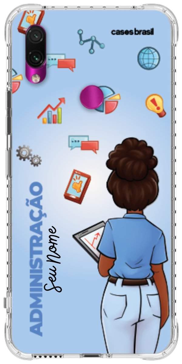 Capinha para celular Administração - Boneca Profissão Com Fundo