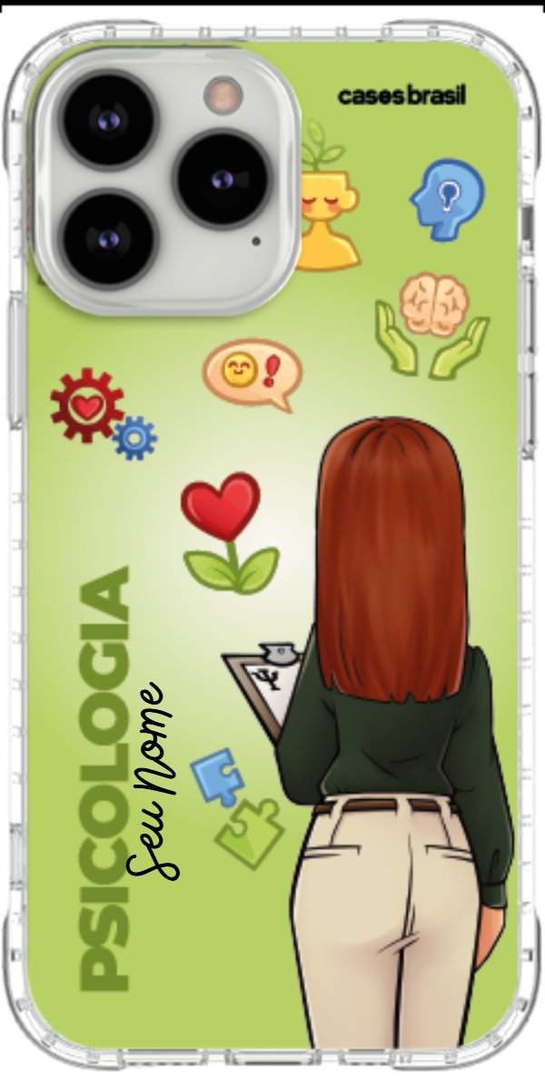 Capinha para celular Psicologia - Boneca Profissão Com Fundo