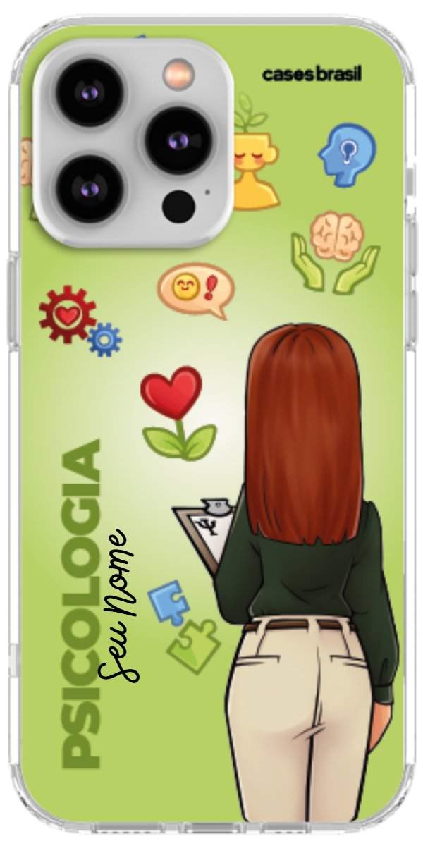 Capinha para celular Psicologia - Boneca Profissão Com Fundo