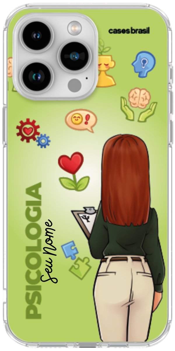 Capinha para celular Psicologia - Boneca Profissão Com Fundo