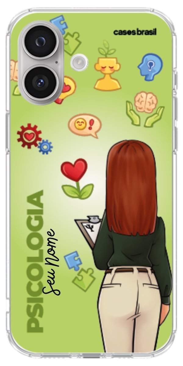 Capinha para celular Psicologia - Boneca Profissão Com Fundo