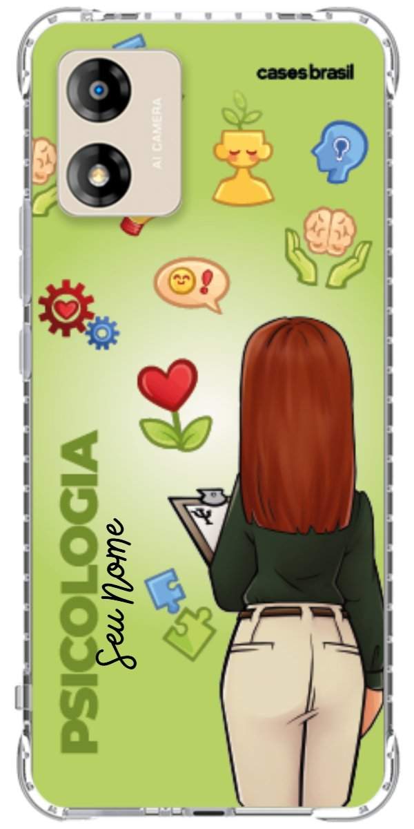 Capinha para celular Psicologia - Boneca Profissão Com Fundo