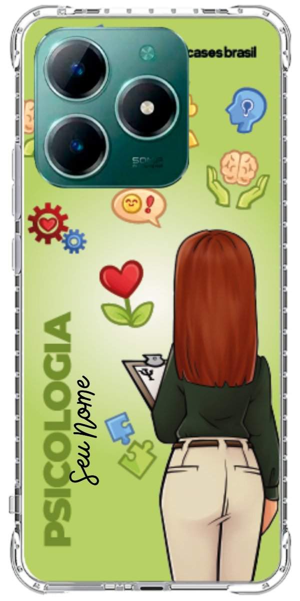 Capinha para celular Psicologia - Boneca Profissão Com Fundo