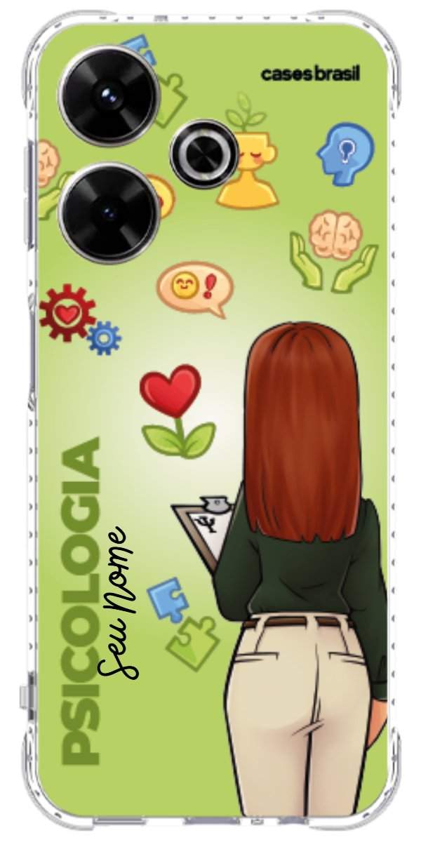 Capinha para celular Psicologia - Boneca Profissão Com Fundo