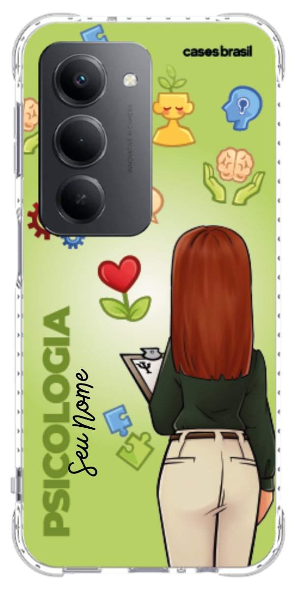 Capinha para celular Psicologia - Boneca Profissão Com Fundo