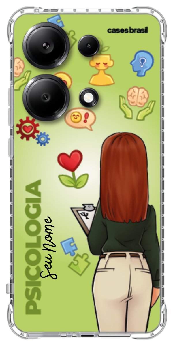 Capinha para celular Psicologia - Boneca Profissão Com Fundo
