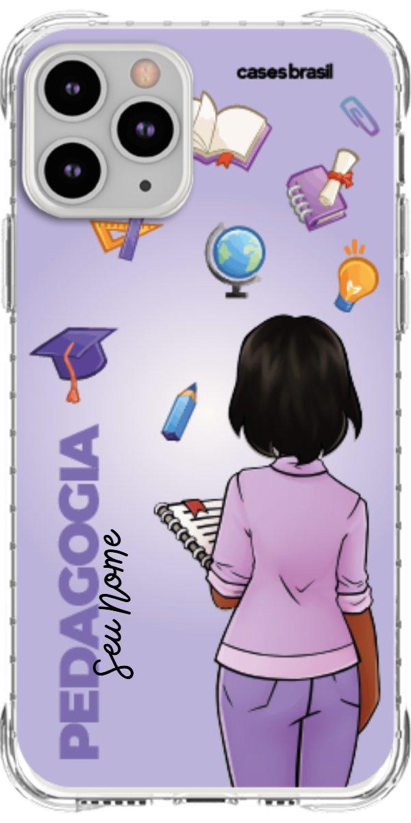 Capinha para celular Pedagogia - Boneca Profissão Com Fundo