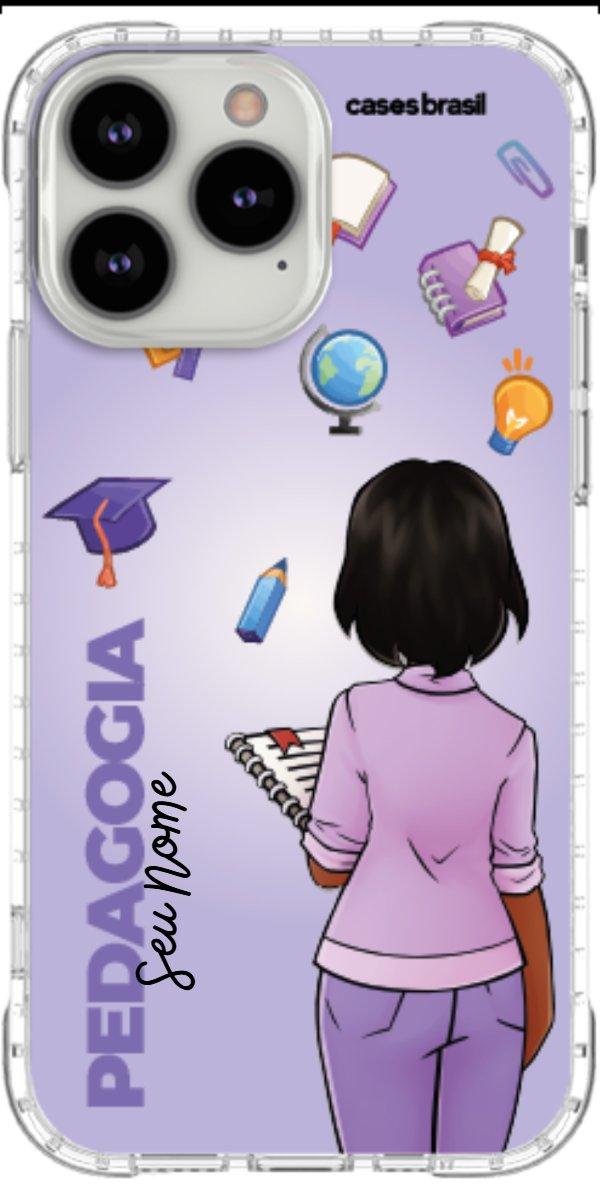 Capinha para celular Pedagogia - Boneca Profissão Com Fundo