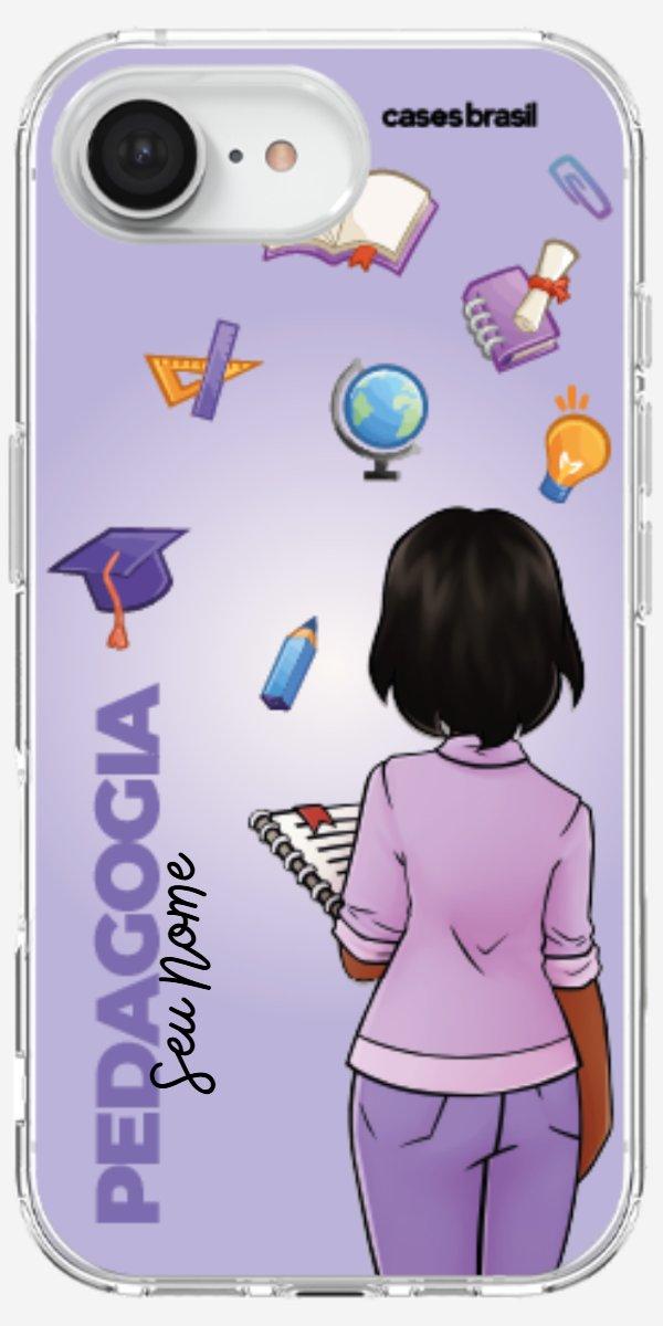 Capinha para celular Pedagogia - Boneca Profissão Com Fundo
