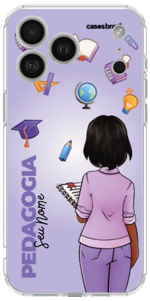 Capinha para celular Pedagogia - Boneca Profissão Com Fundo