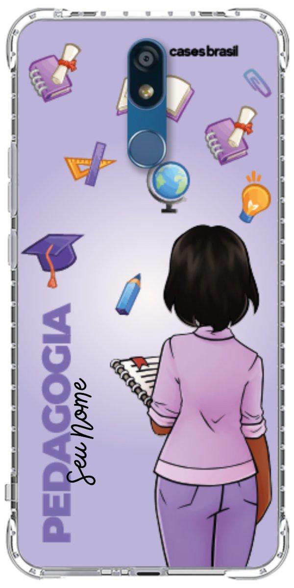 Capinha para celular Pedagogia - Boneca Profissão Com Fundo