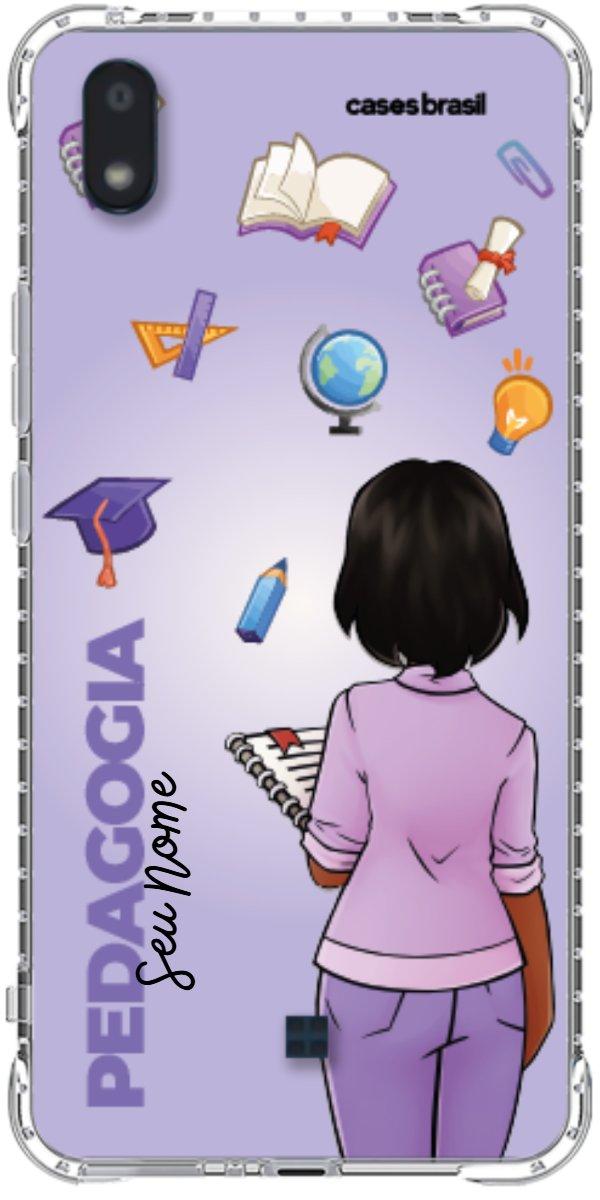 Capinha para celular Pedagogia - Boneca Profissão Com Fundo
