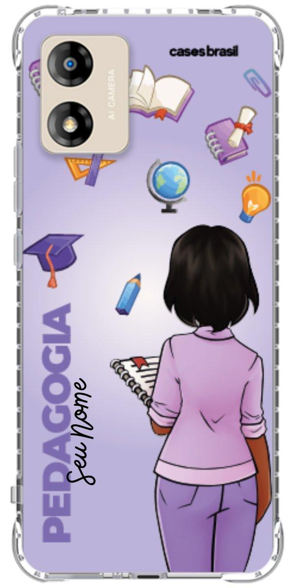 Capinha para celular Pedagogia - Boneca Profissão Com Fundo