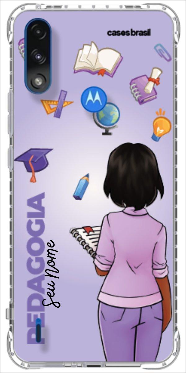 Capinha para celular Pedagogia - Boneca Profissão Com Fundo