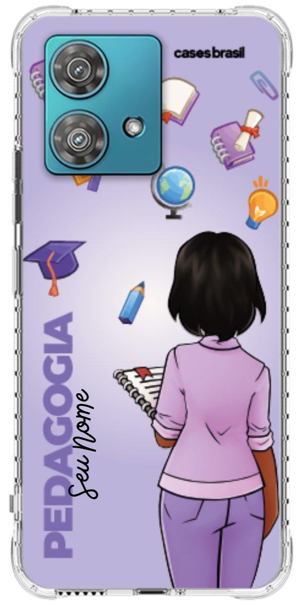 Capinha para celular Pedagogia - Boneca Profissão Com Fundo