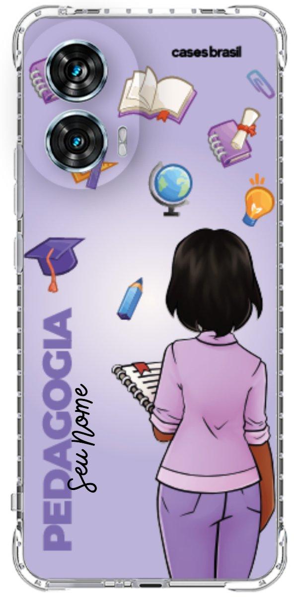 Capinha para celular Pedagogia - Boneca Profissão Com Fundo
