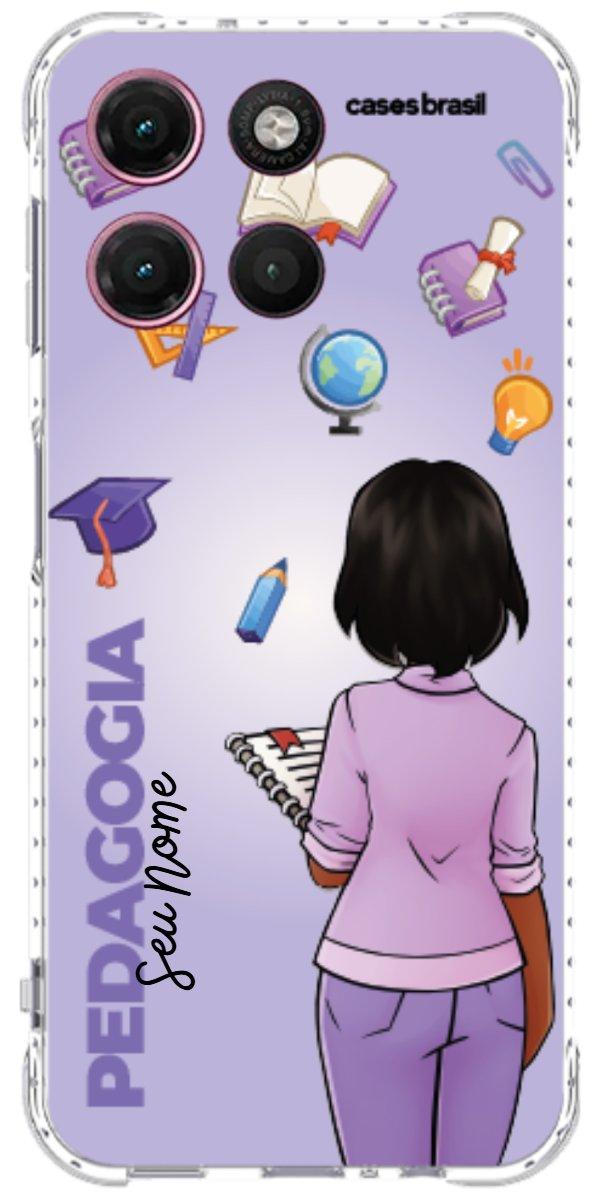 Capinha para celular Pedagogia - Boneca Profissão Com Fundo