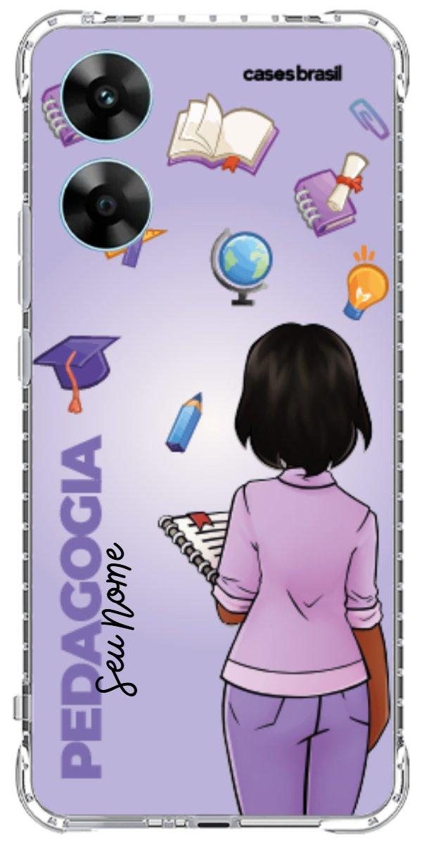Capinha para celular Pedagogia - Boneca Profissão Com Fundo