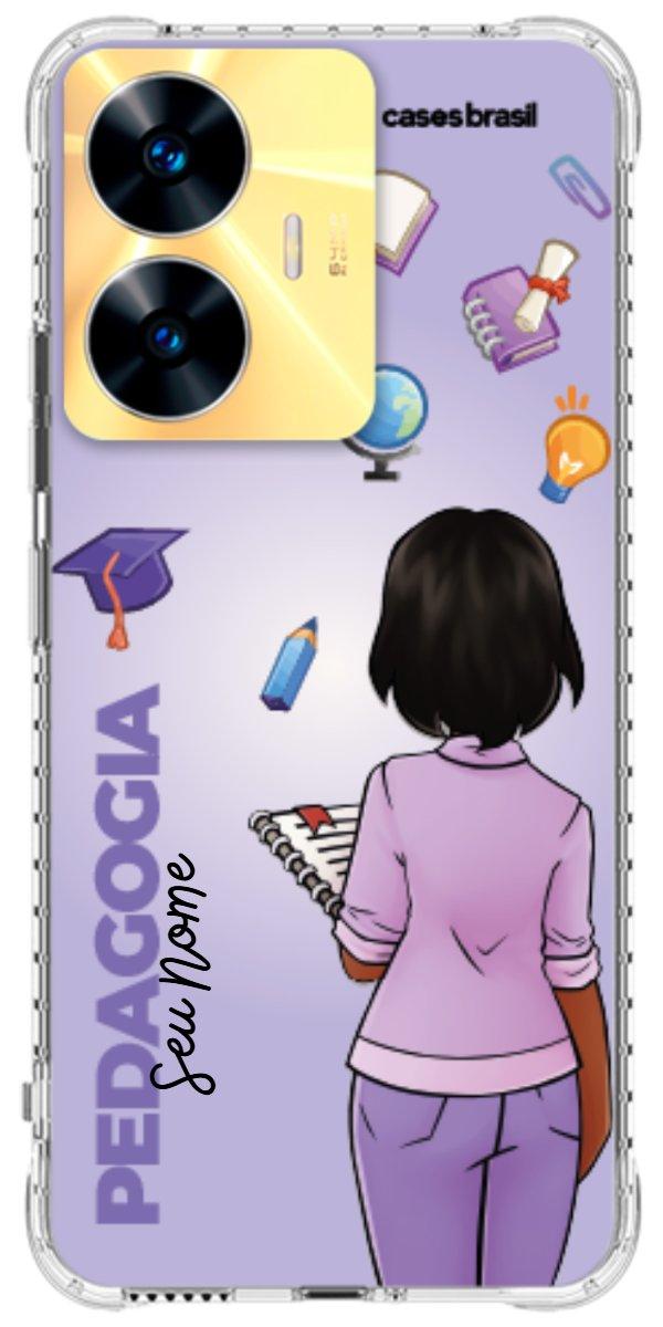 Capinha para celular Pedagogia - Boneca Profissão Com Fundo