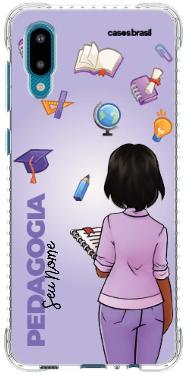 Capinha para celular Pedagogia - Boneca Profissão Com Fundo