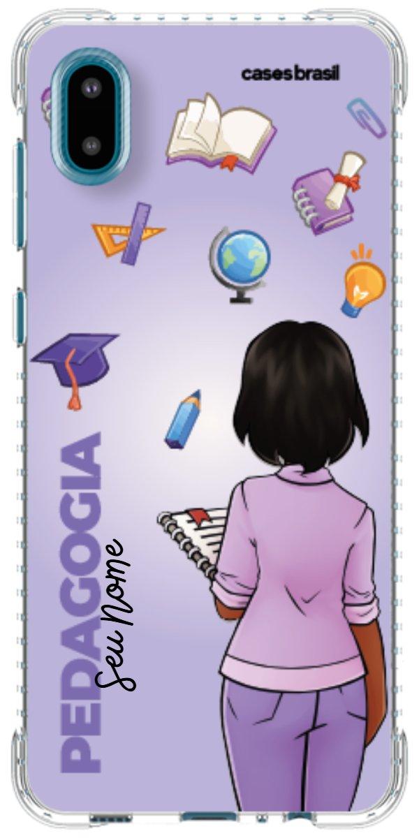 Capinha para celular Pedagogia - Boneca Profissão Com Fundo