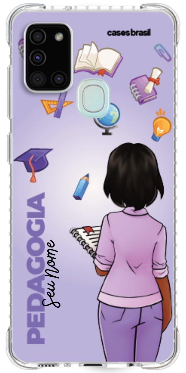 Capinha para celular Pedagogia - Boneca Profissão Com Fundo