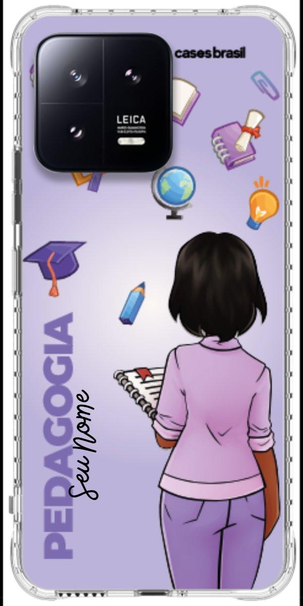 Capinha para celular Pedagogia - Boneca Profissão Com Fundo