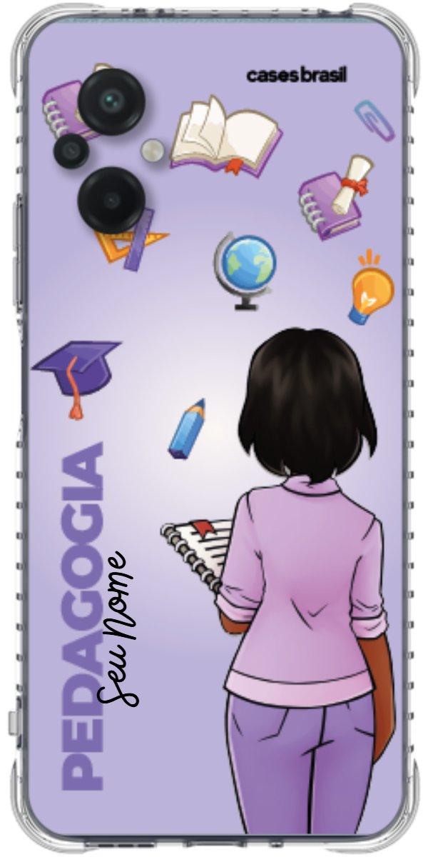 Capinha para celular Pedagogia - Boneca Profissão Com Fundo