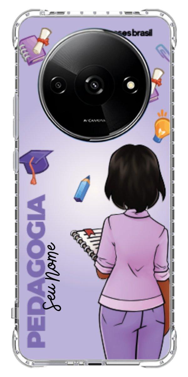 Capinha para celular Pedagogia - Boneca Profissão Com Fundo