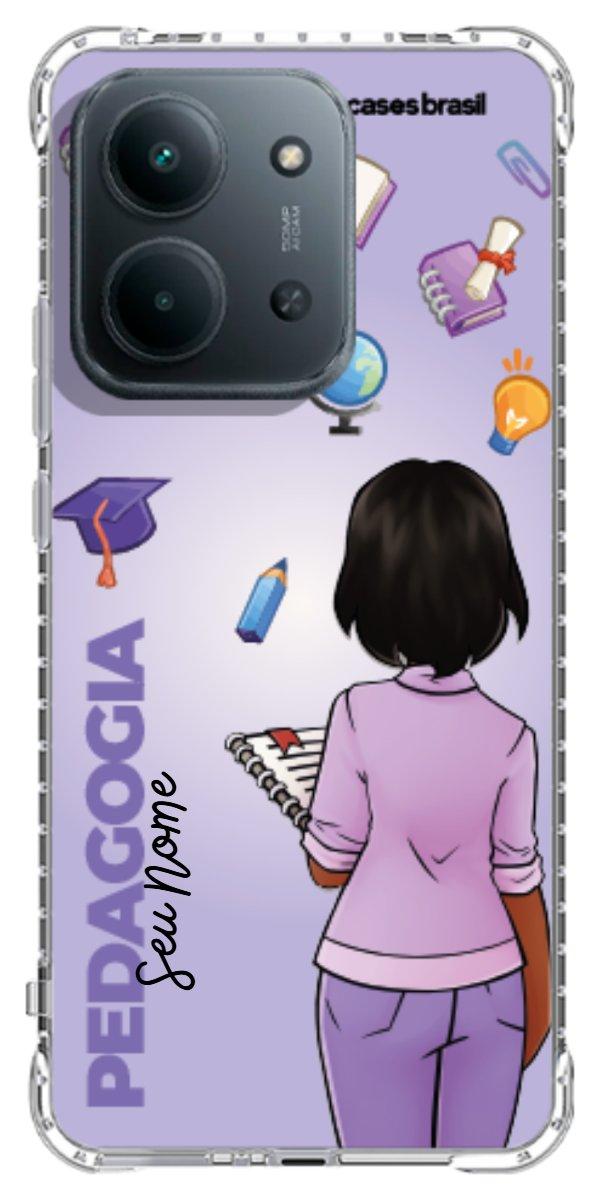 Capinha para celular Pedagogia - Boneca Profissão Com Fundo